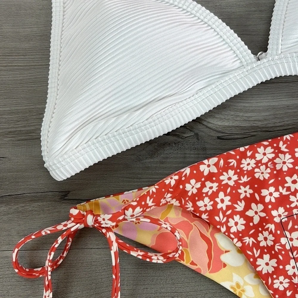 ☀️BILLABONG☀️ TANLINES CECI TRI Made For Daze Reversible Swim Bottom BIKINI SET